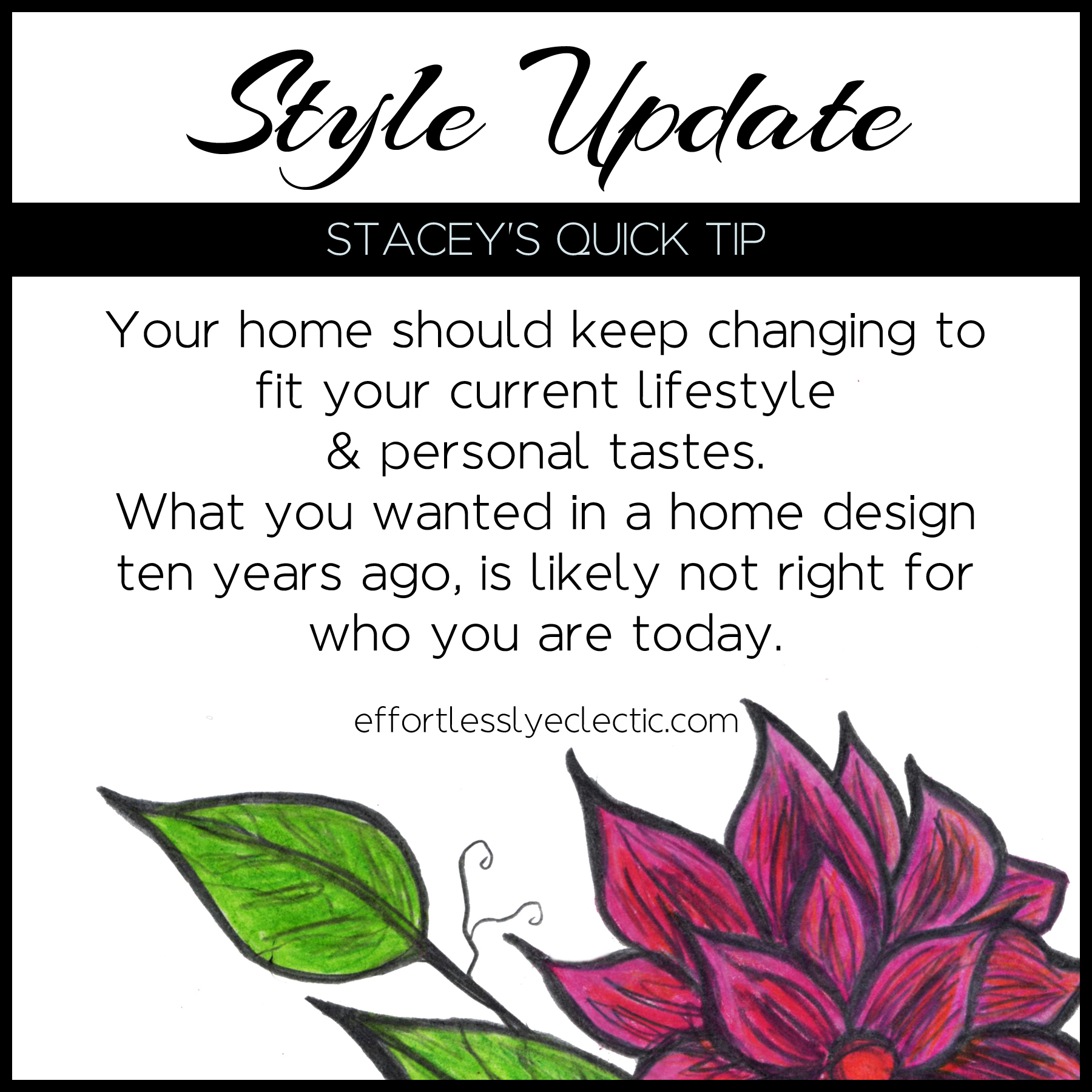 Style Update - A home decor tip about updating the style in your home