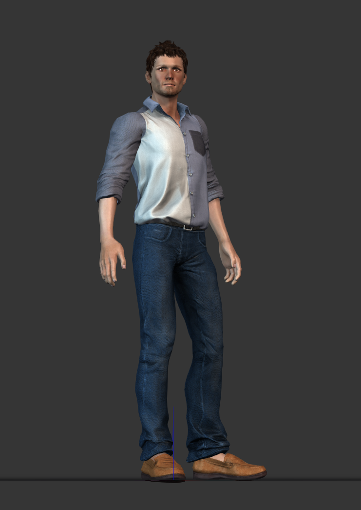 Male Commander, casual: P-60, P-19, armored clothing