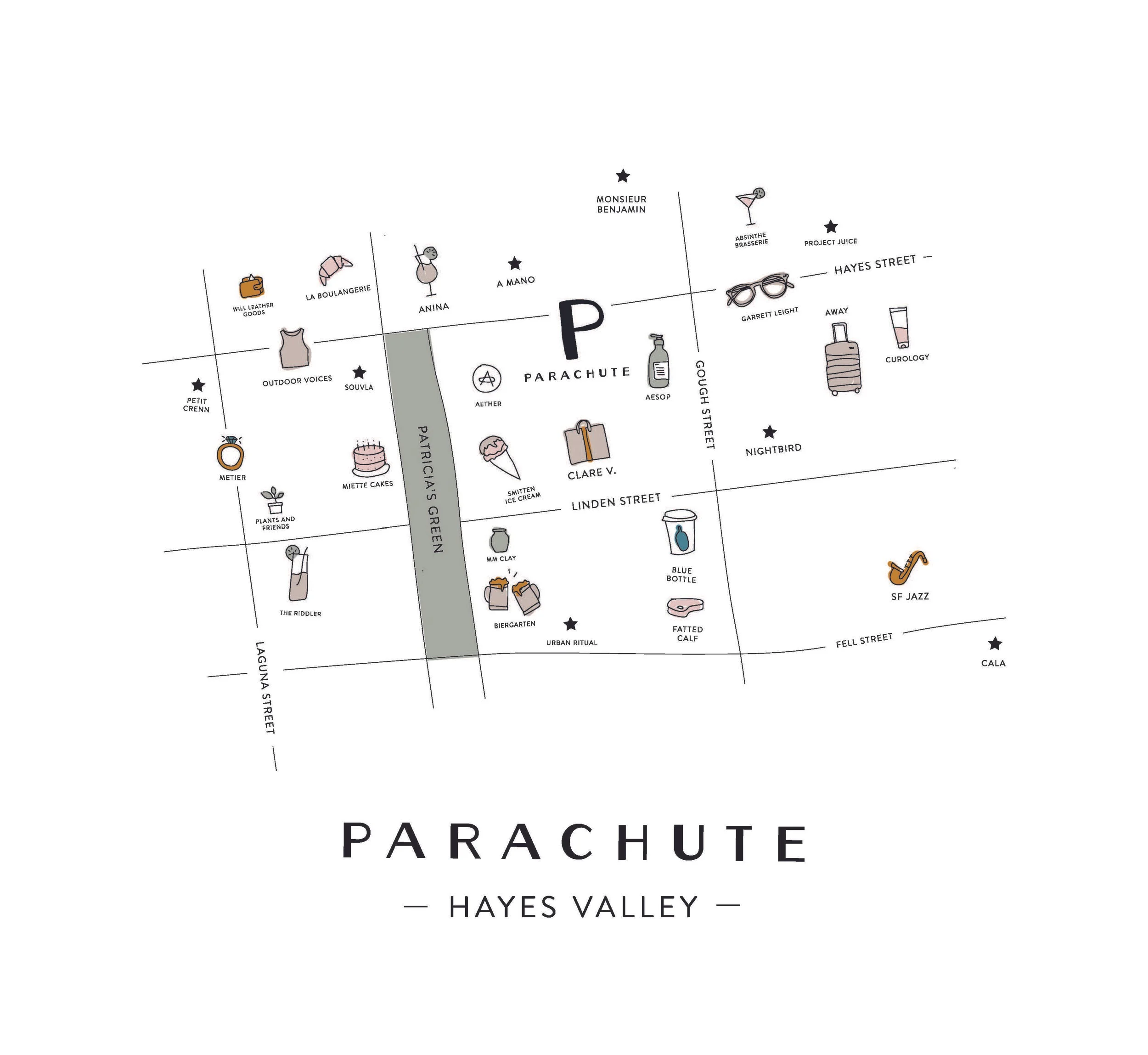 Custom illustration for San Francisco Store opening