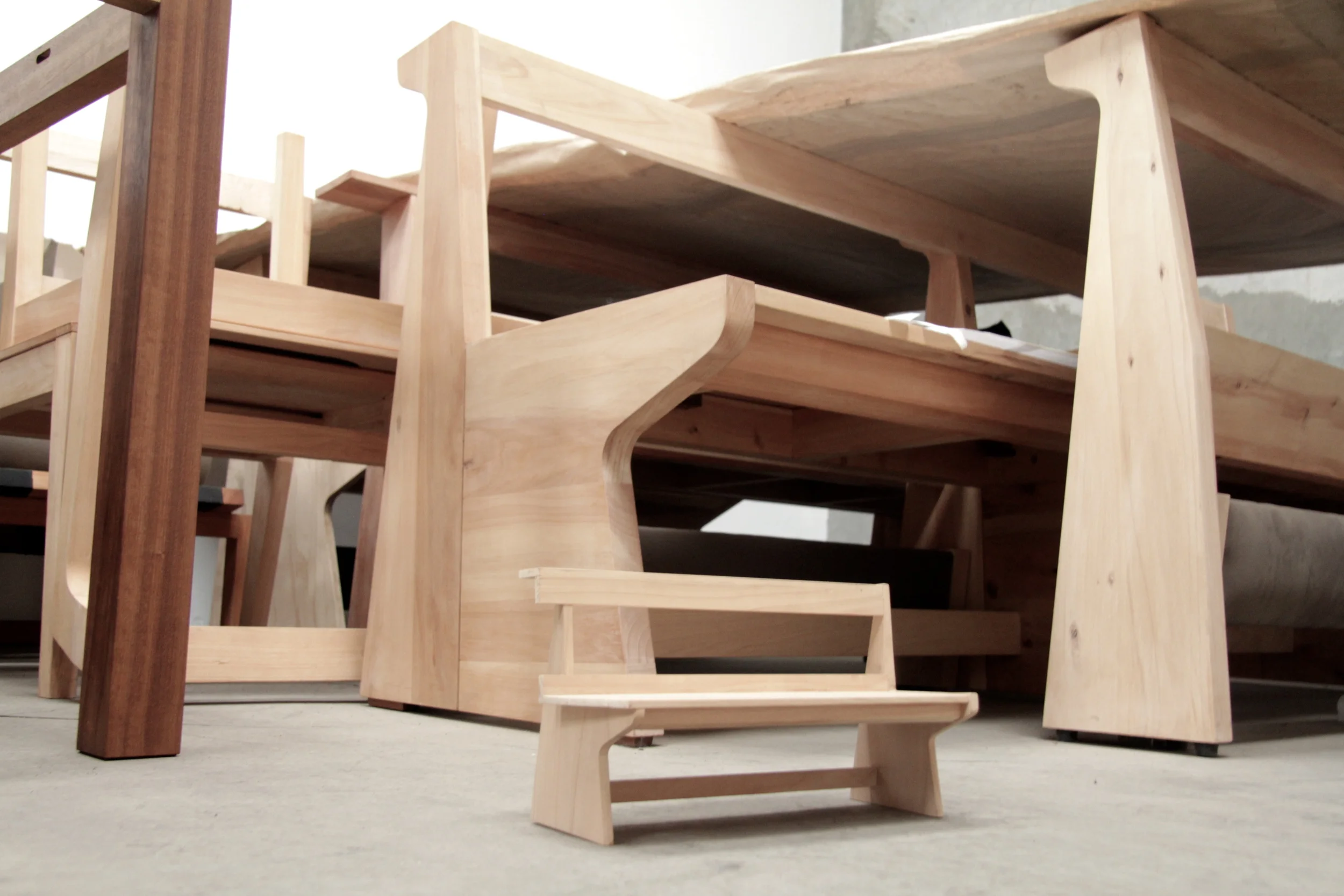 Prototype and real-size cathedral pews