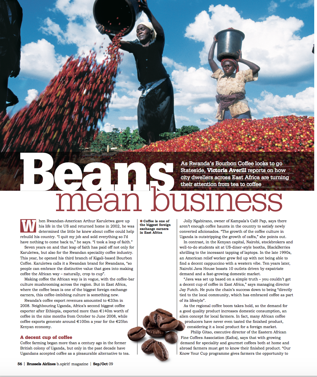 Beans mean business. Kenya 2009
