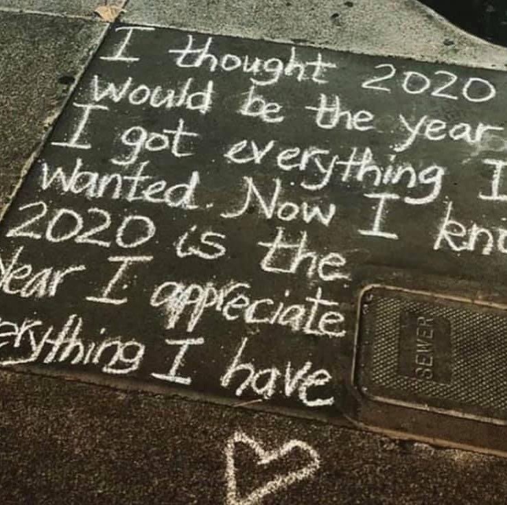 The most profound gifts don&rsquo;t always come in the ways we expect. 
Happy Thanksgiving!
.
#sidewalkwisdom #gratitude #appreciation #gift #streetart #2020 #thankyou #gracias #thanksgiving #thanks
