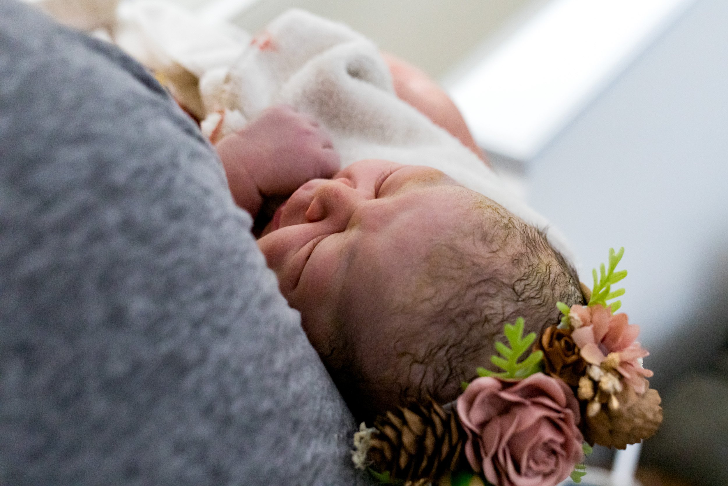 newborn baby girl born at home in jacksonville