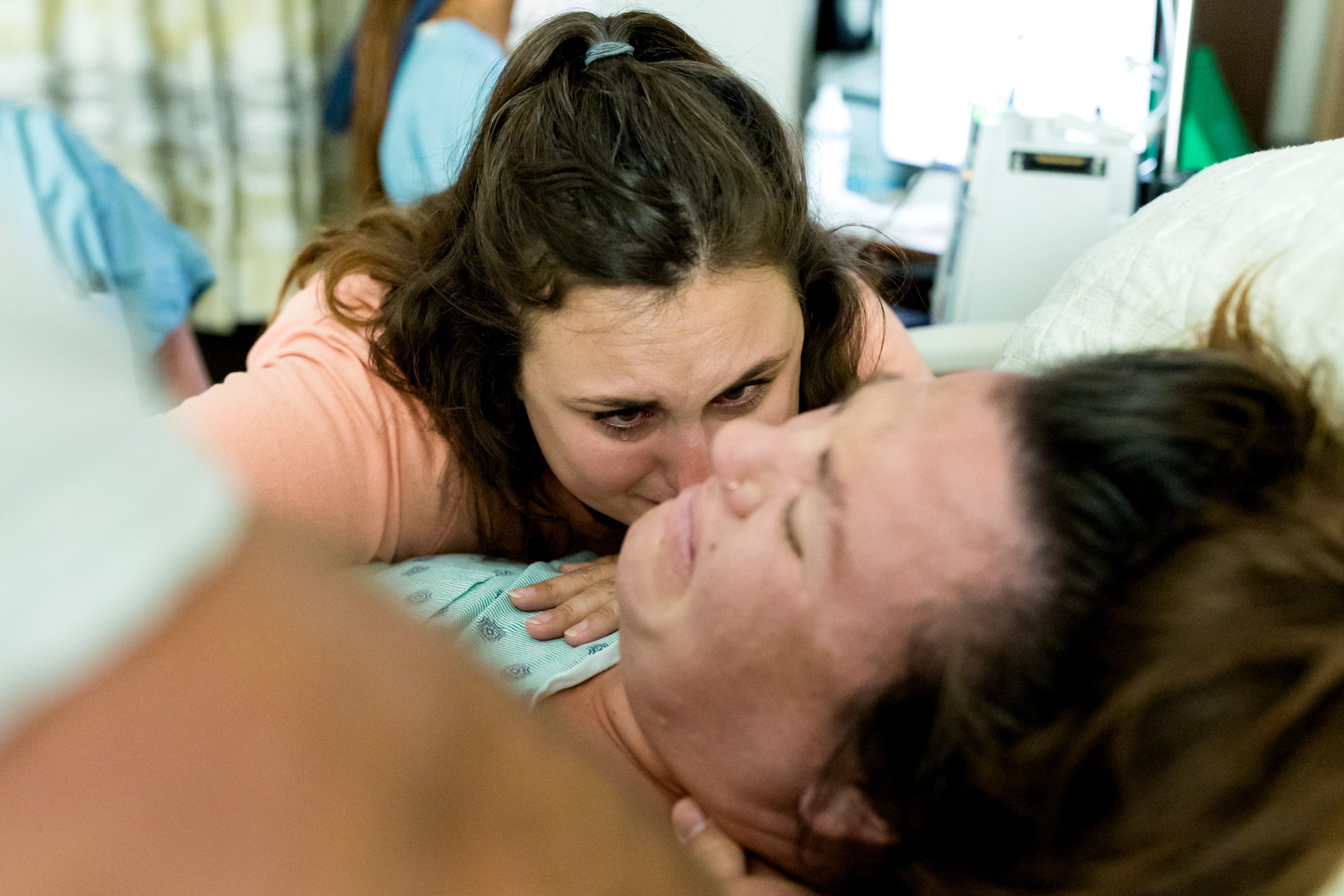 doula crying along with birth mom