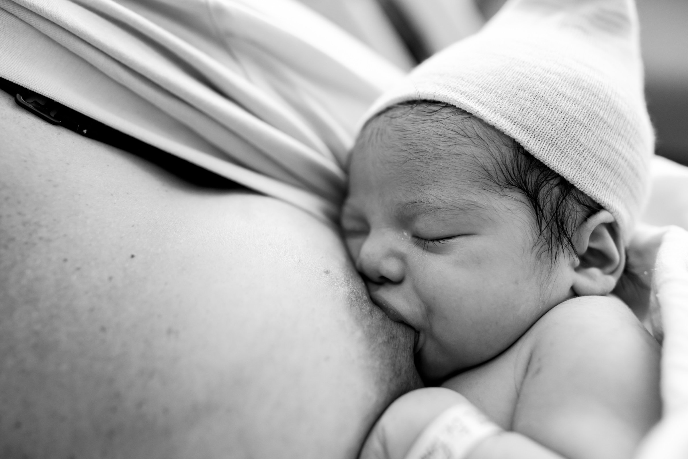 newborn baby nursing
