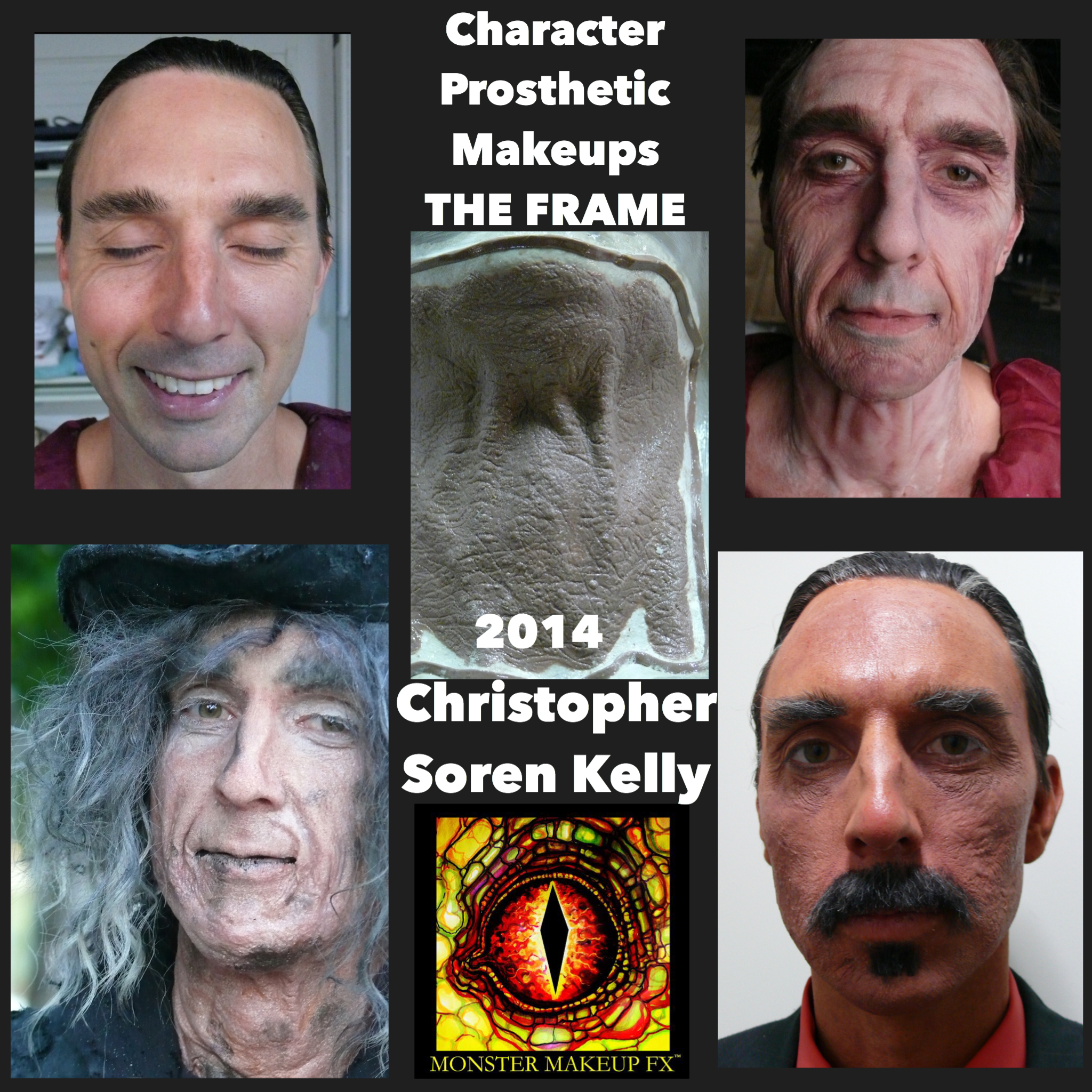 Monster Makeup FX The Frame Chris Kelley Special Effects Makeup Transformation Collage.JPG