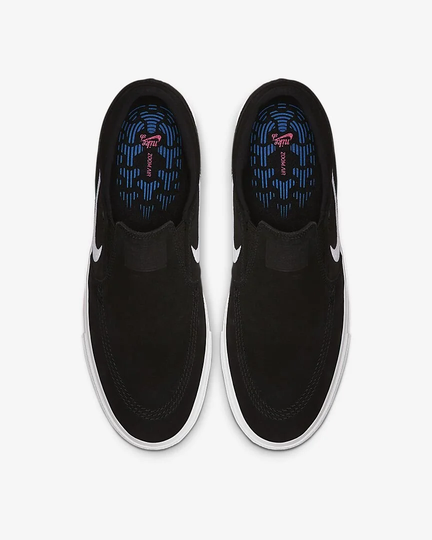 nike sb janoski slip on black and white
