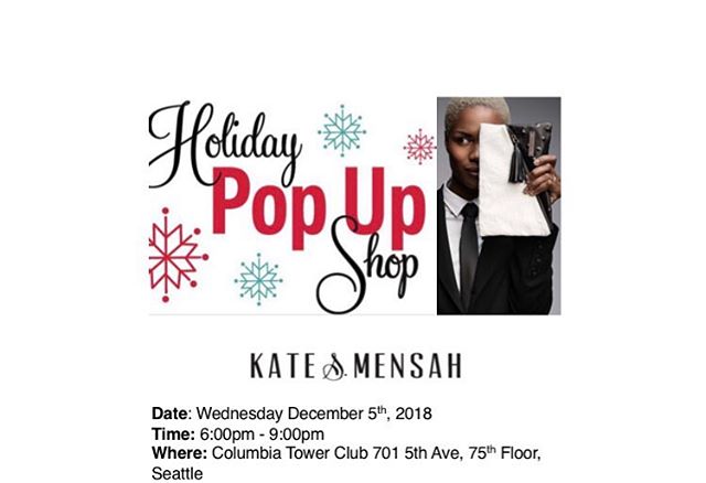 Happy Holidays!  We are excited to be part of this amazing holiday party at The Columbia Tower Club Art Committee on  December 5th for their Art Walk/Holiday Pop-up Shop. Come along and see our new designs as well as some other amazing artists. Event