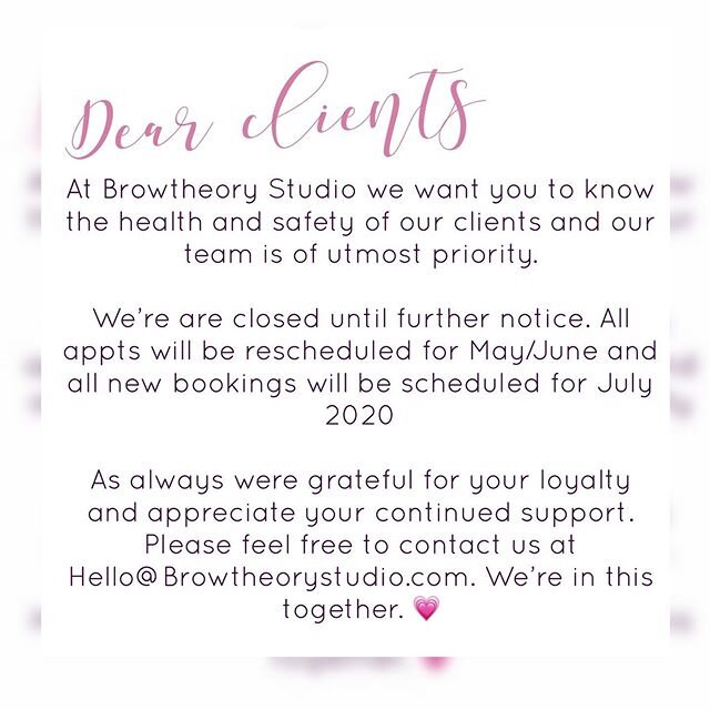 Due to mandatory lockdown of Orange County, we&rsquo;re forced to close until further notice. We will start to reach out to everyone soon.  As always we&rsquo;re so thankful for each and everyone of our clients. Please be safe and take care! 💞