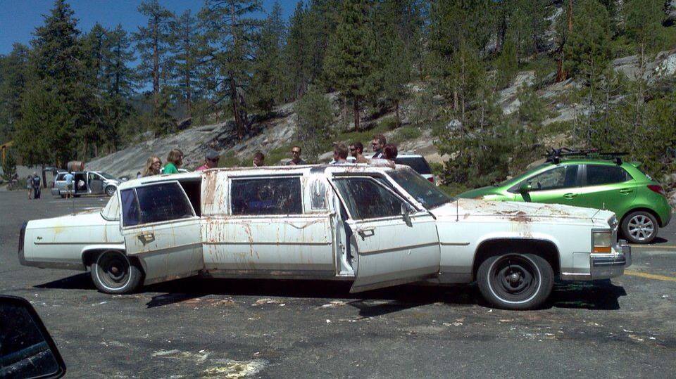 The limo. The glorious, beshitted limo.