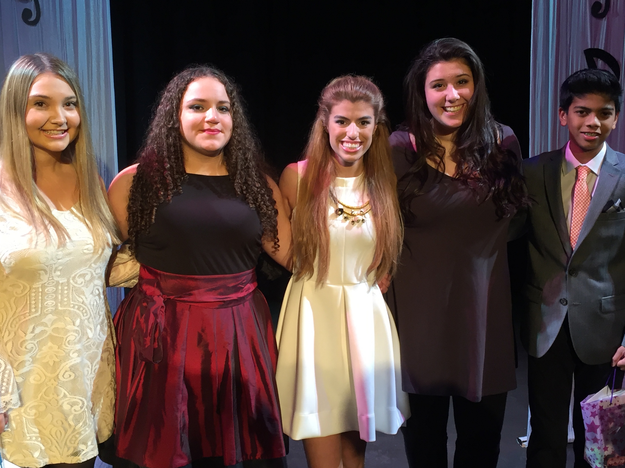 TOP 5 FINALISTS: (L to R) Noelle Carlson, Amara Barlow-Valerio, Despina Drougas Brianna Marangielle (winner) and Kerr Rudge.