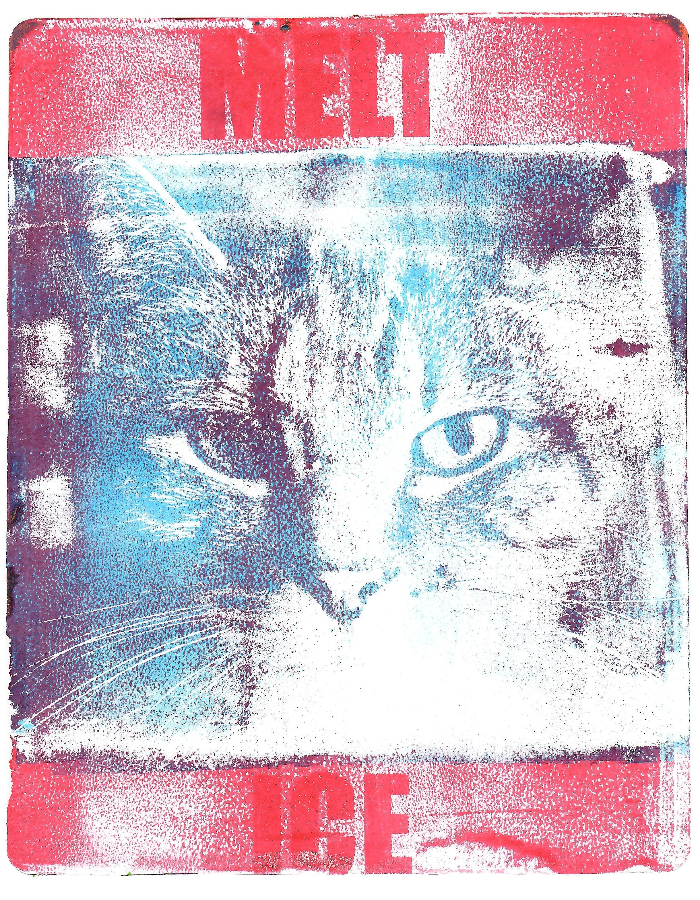 melt ice cat art fuck ice cat print