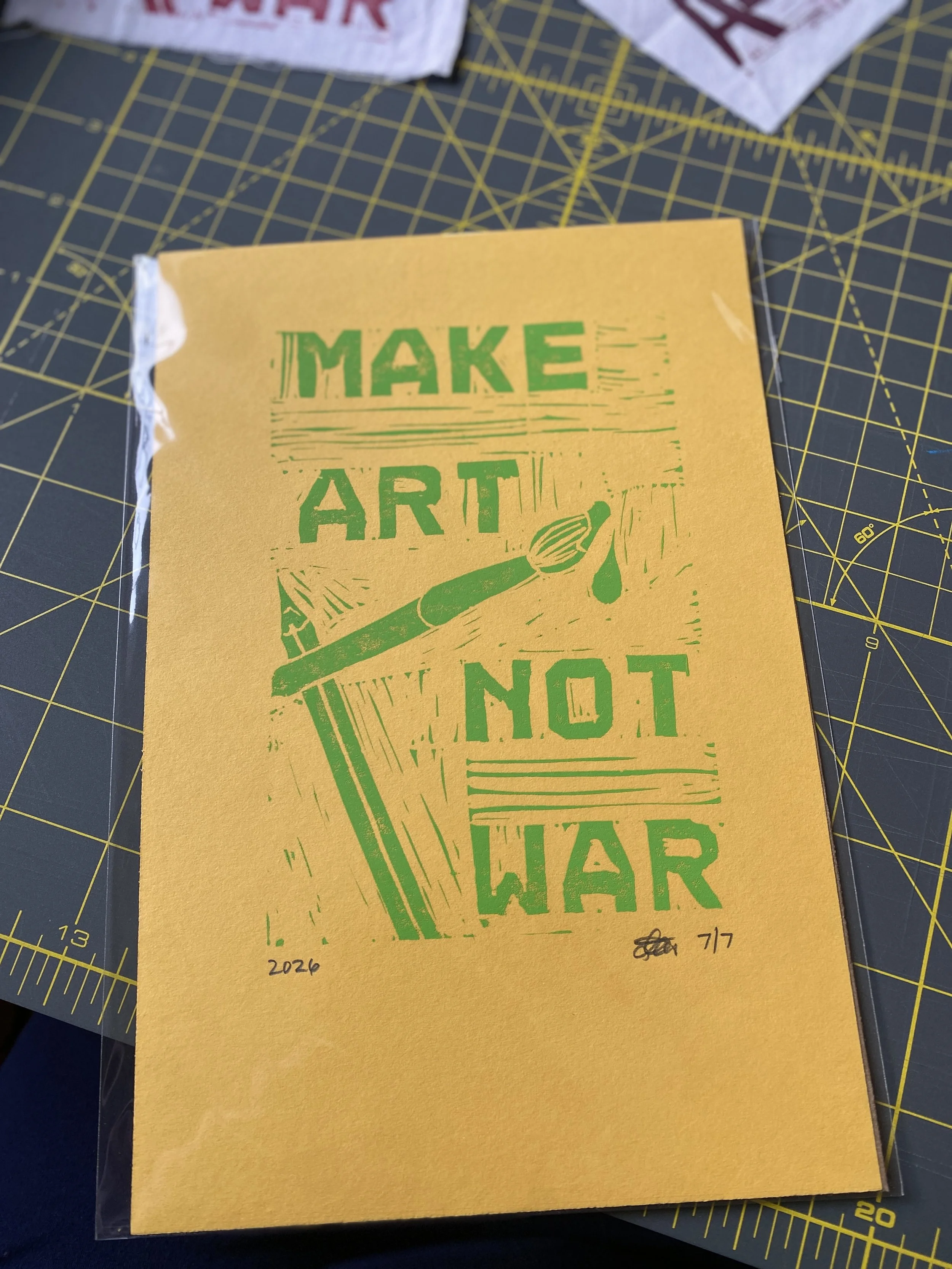 make art not war print hippie love no war make art art gift for an older person rebel revolution creativity is the answer