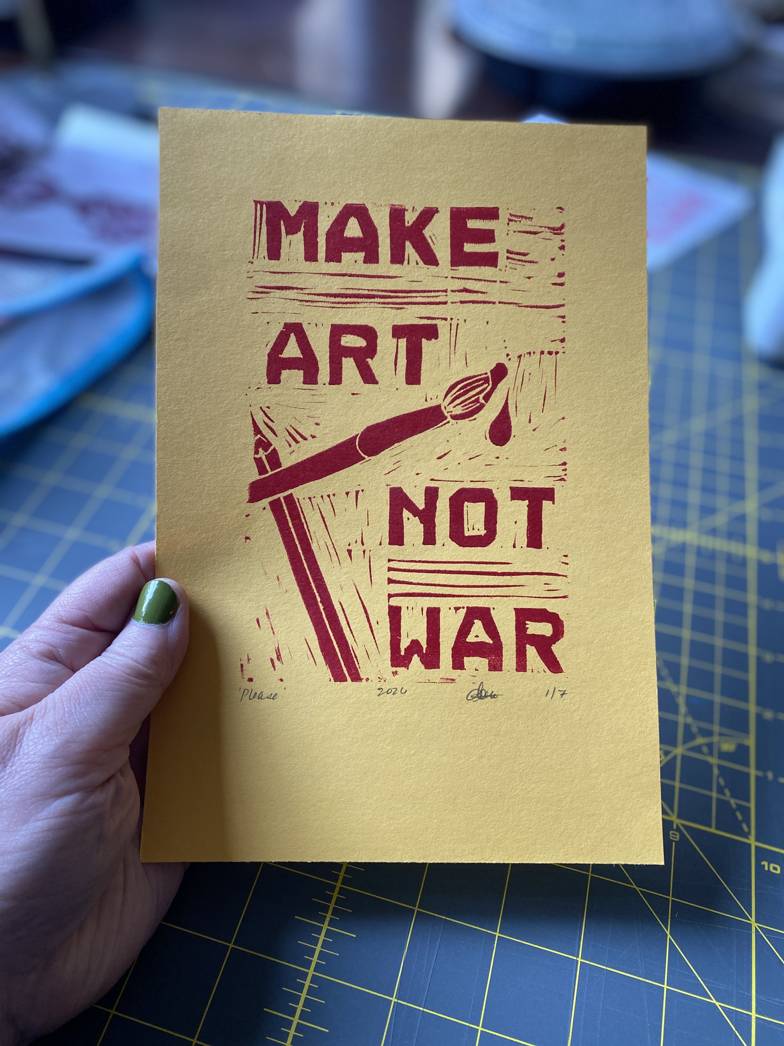 make art not war print hippie love no war make art art gift for an older person rebel revolution creativity is the answer