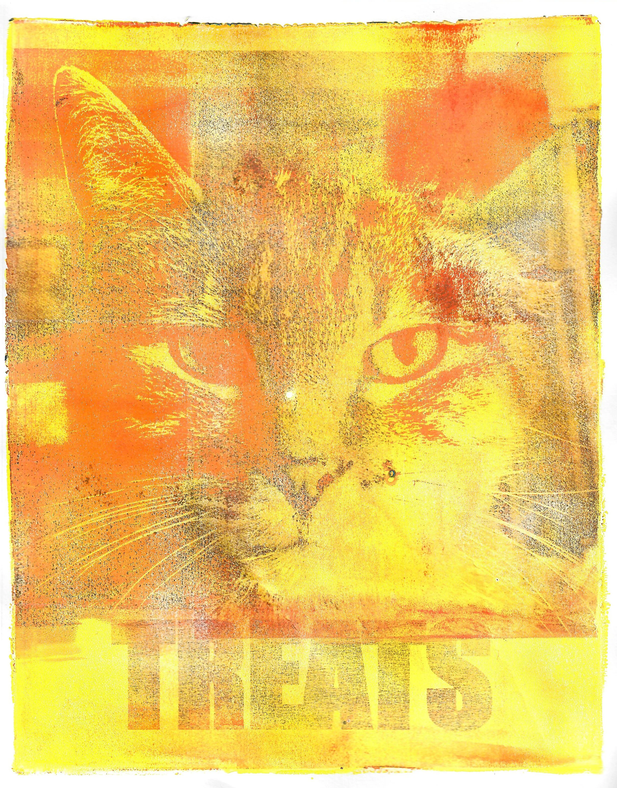 cat treats cat art give her treats cat print art cat gift
