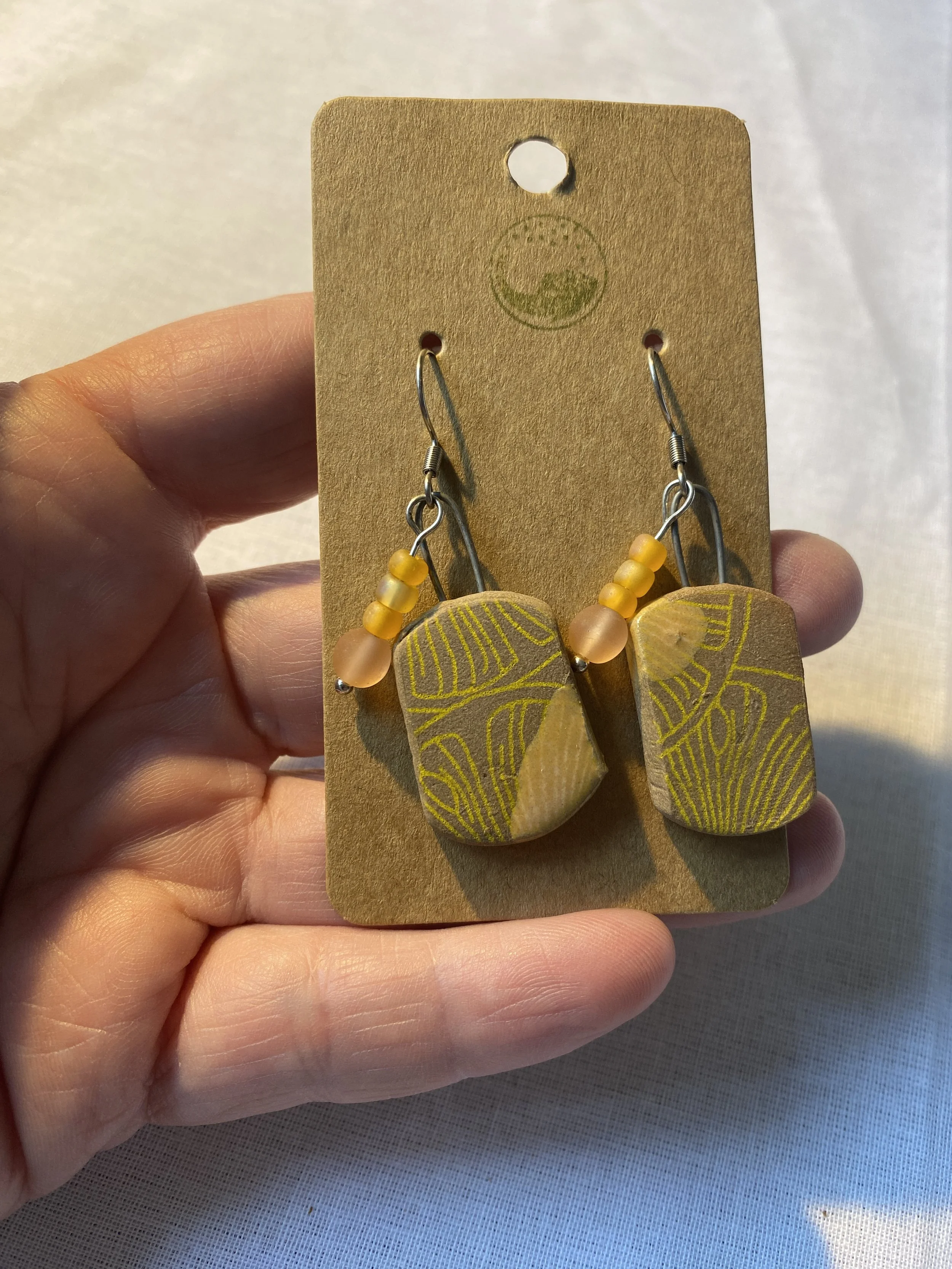 citrus ceramic earrings walnut clay lemon images lemon jewelry lemons ceramic art