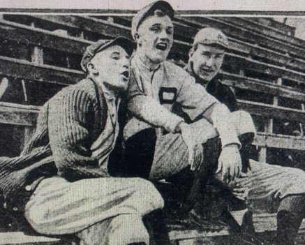 Photo 7 Bancroft with teammates spring 1917.jpg