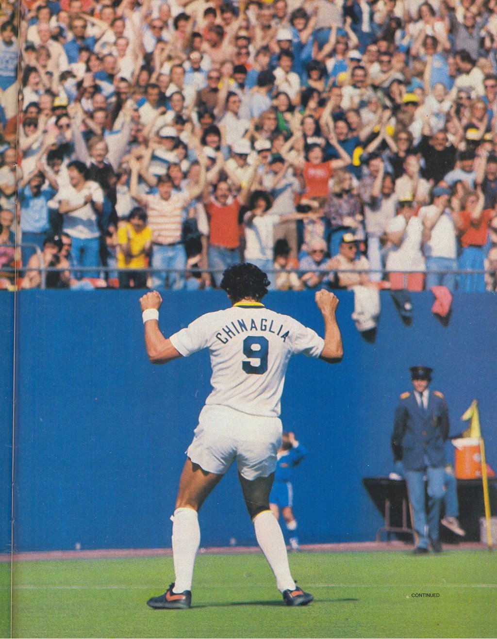 Game Action Shot - 1977 NASL New York Cosmos v St Louis Stars - Vtg Soccer  Slide