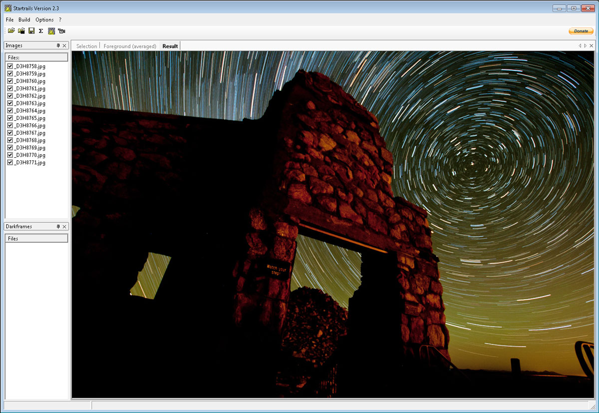 Watch Your Step Stacking In Star Trails Standalone Application