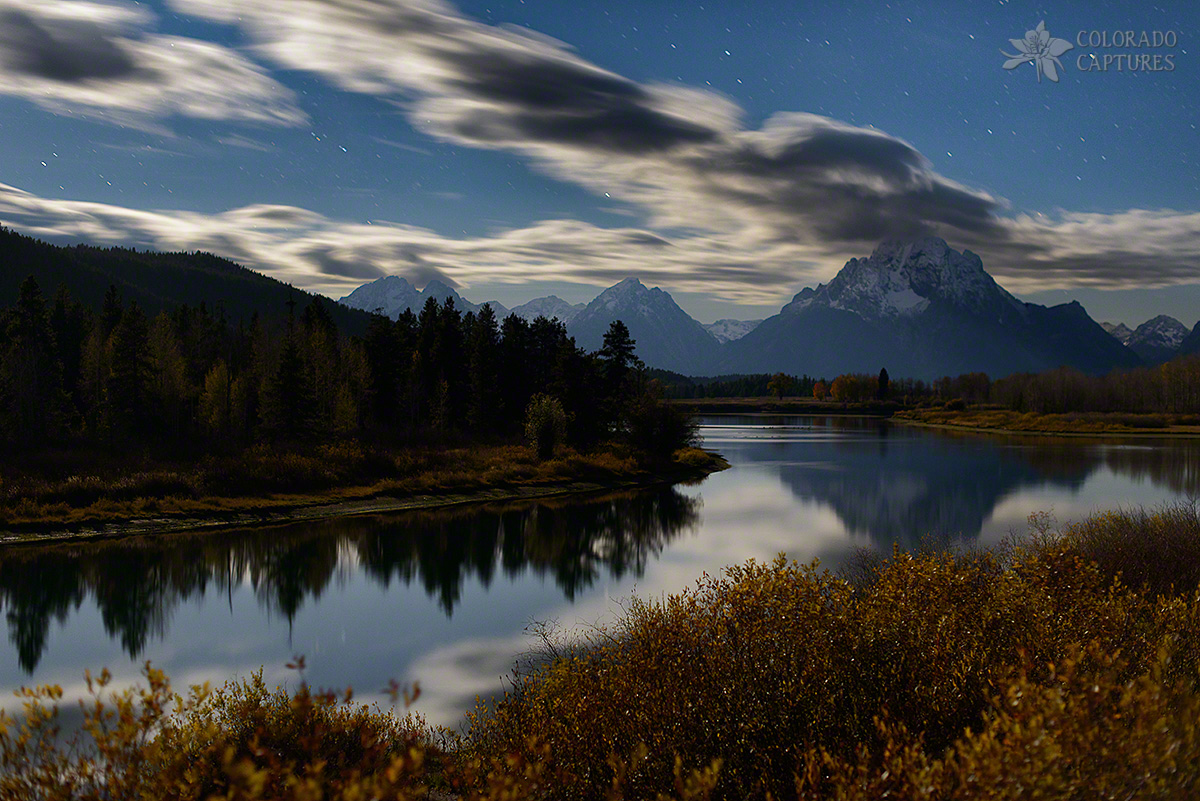 Moonlit Mount Moran