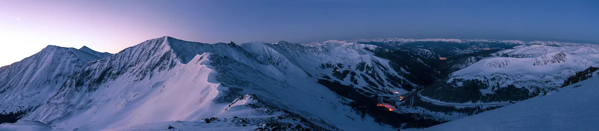 "High Country Twilight Panorama" - Near Loveland Pass, Colorado