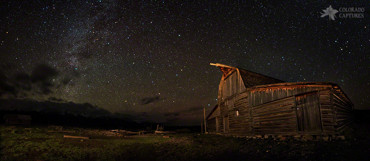 "Moulton Barn Milky Way Panorama" - Grand Teton National Park, Wyoming