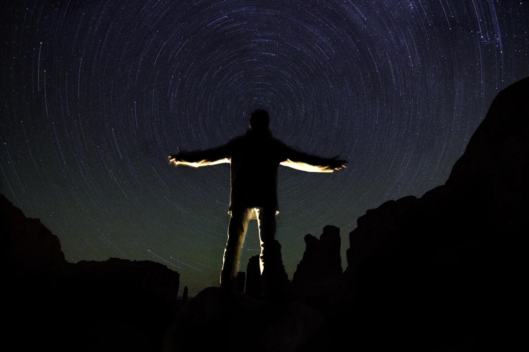 Star Trail Person