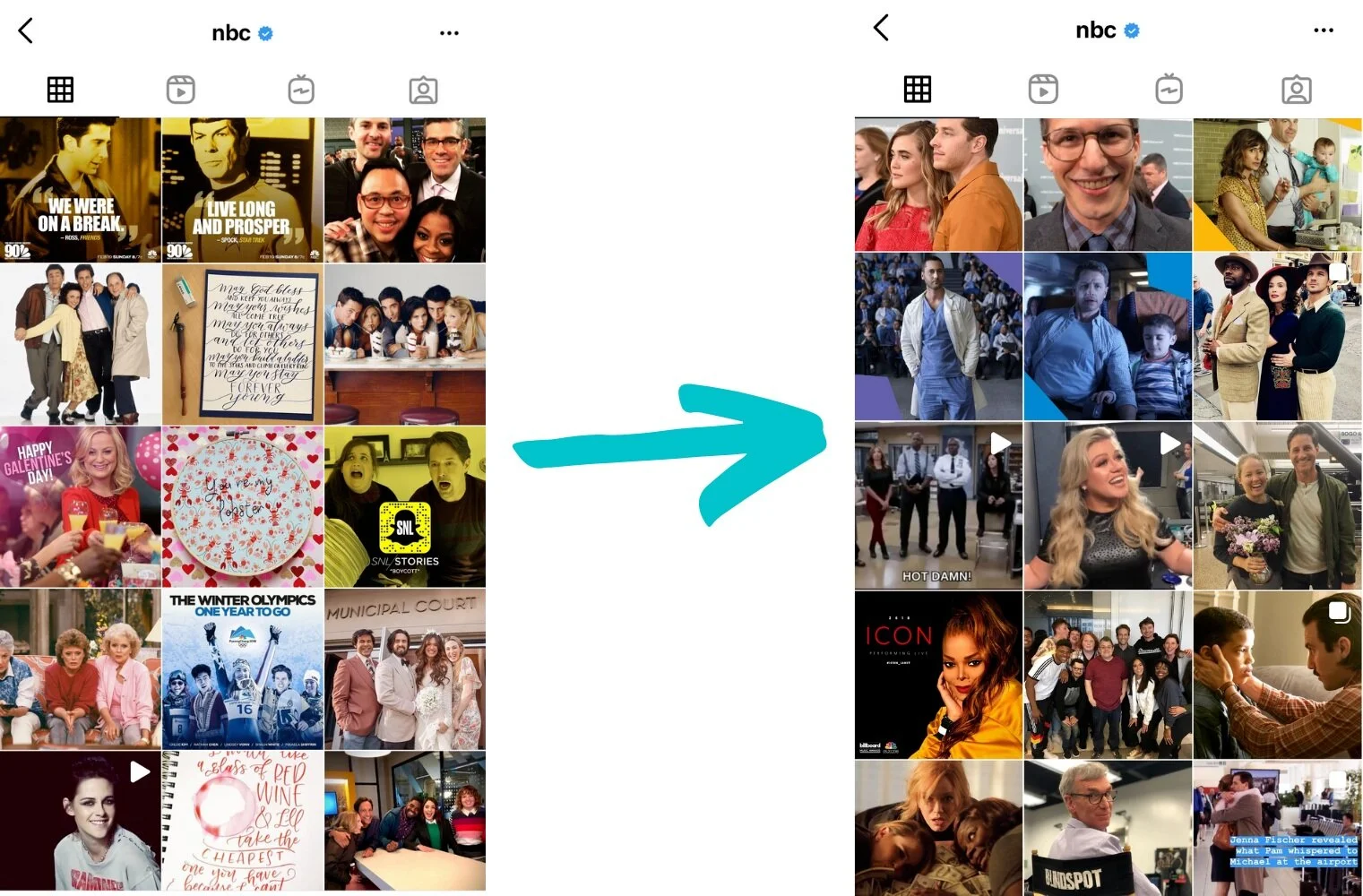 Transitioned our feed from heavily designed assets and episodics to social native BTS photos, videos, and memes.