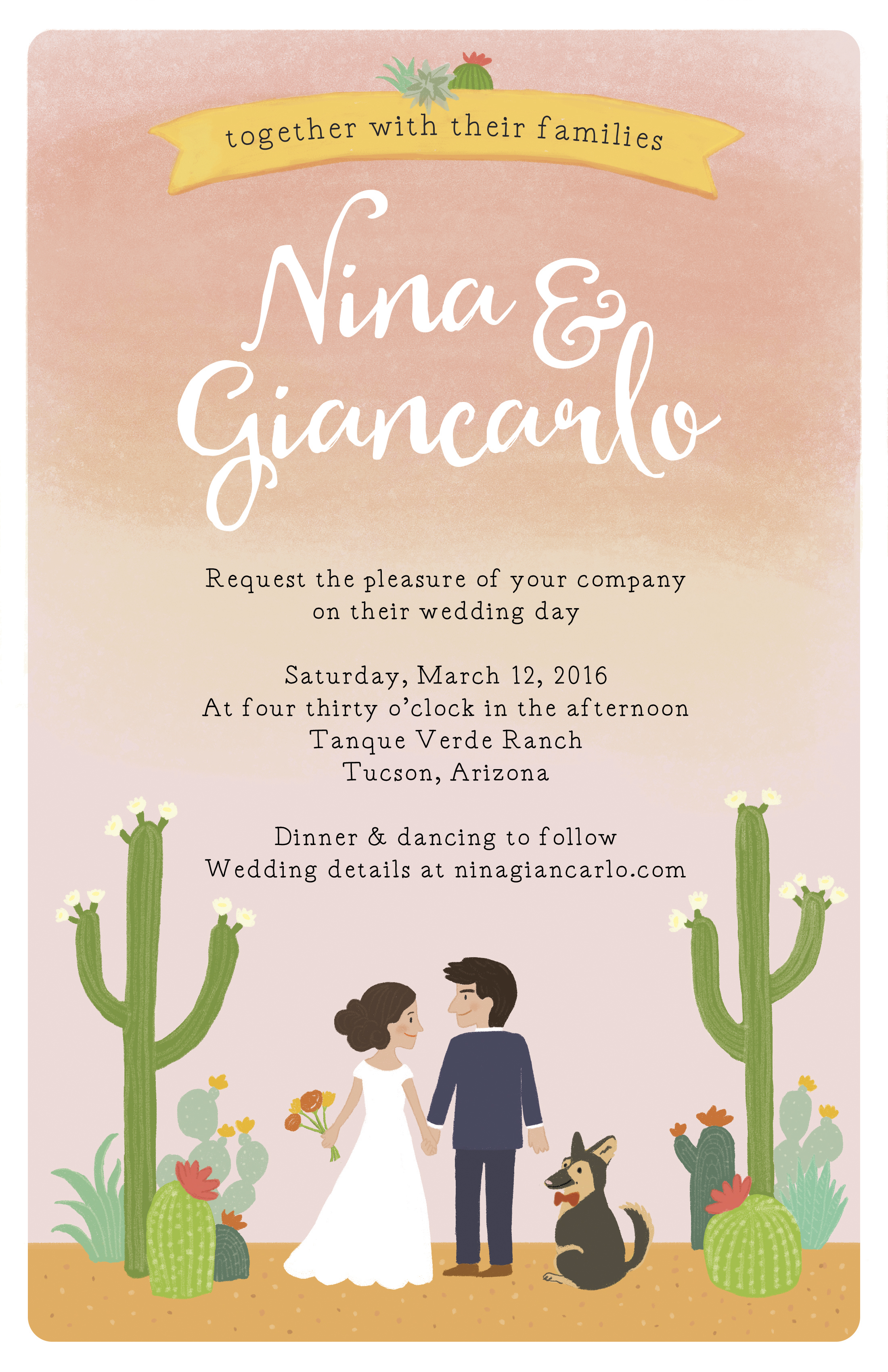 Nina & Giancarlo wedding invite