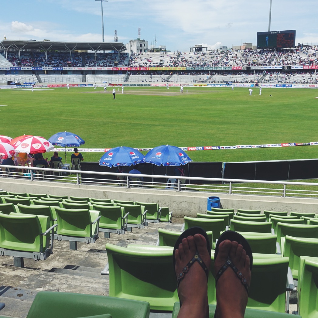 Lush cricket ground