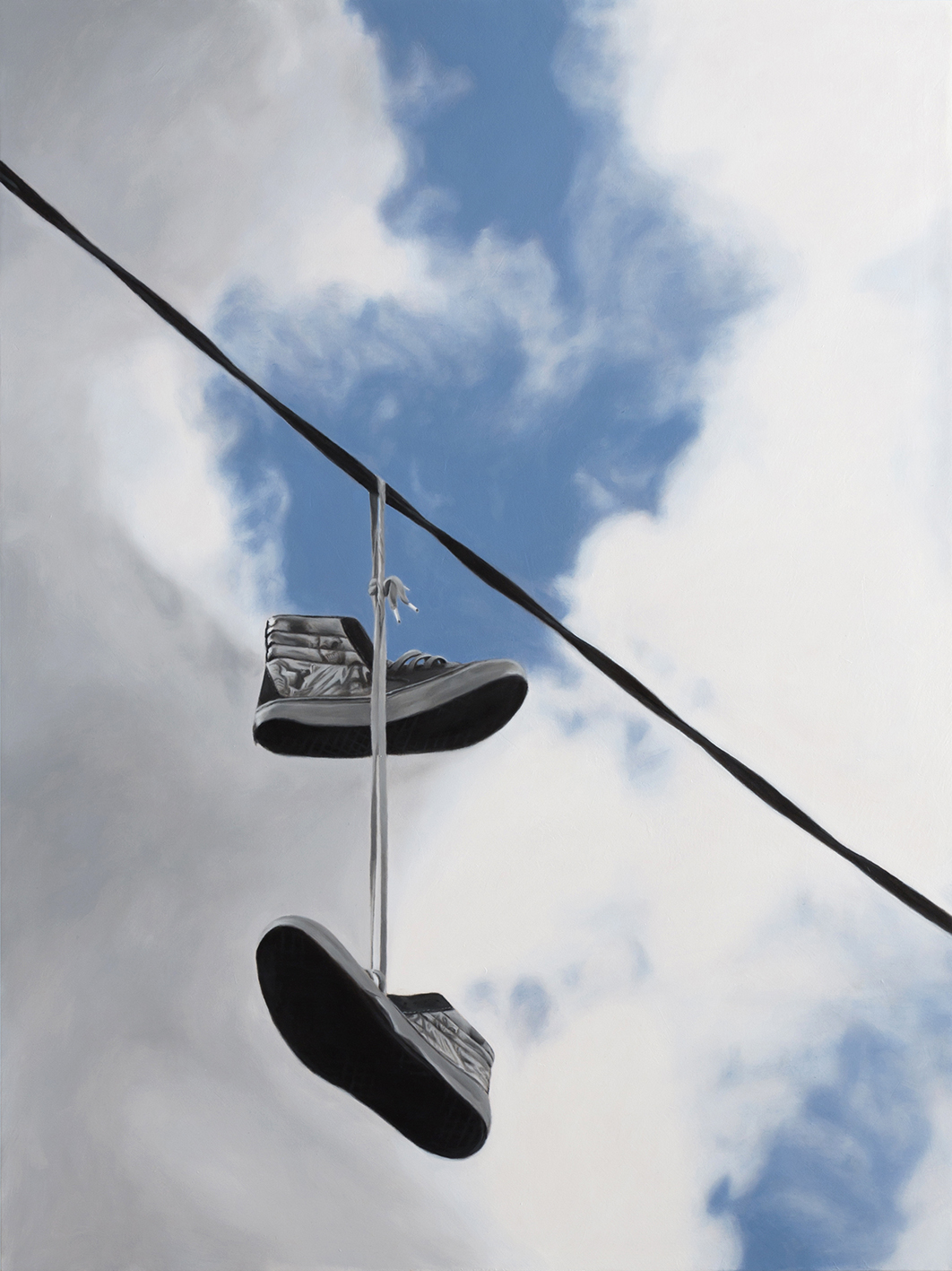 Footprints in the sky , oil on canvas, 84cm x 122cm
