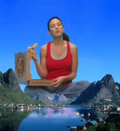 La réalité : on peut faire du Yoga et manger des pizzas !!