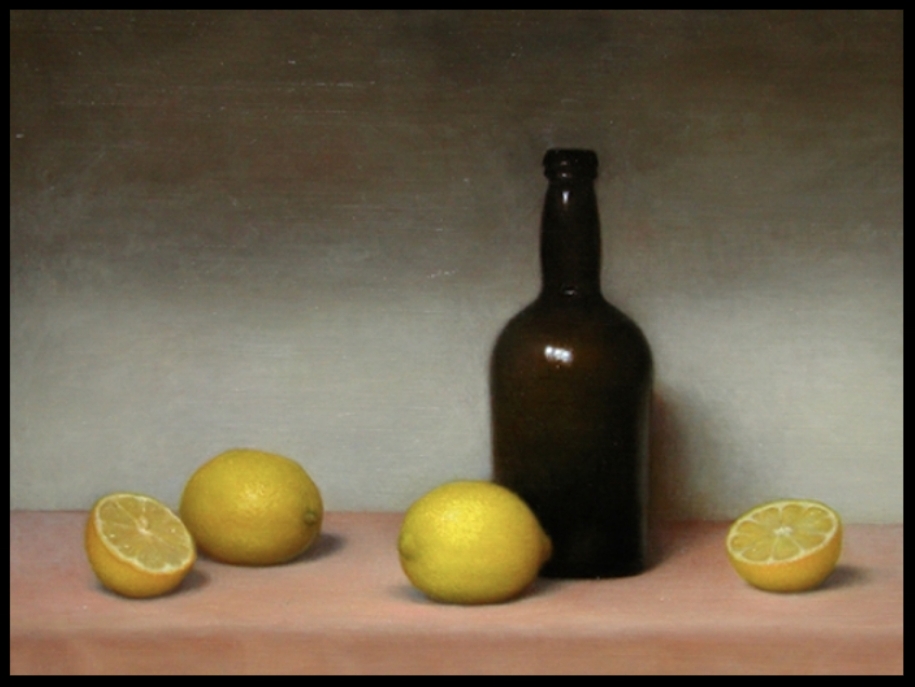 Still Life with Lemons and Bottle