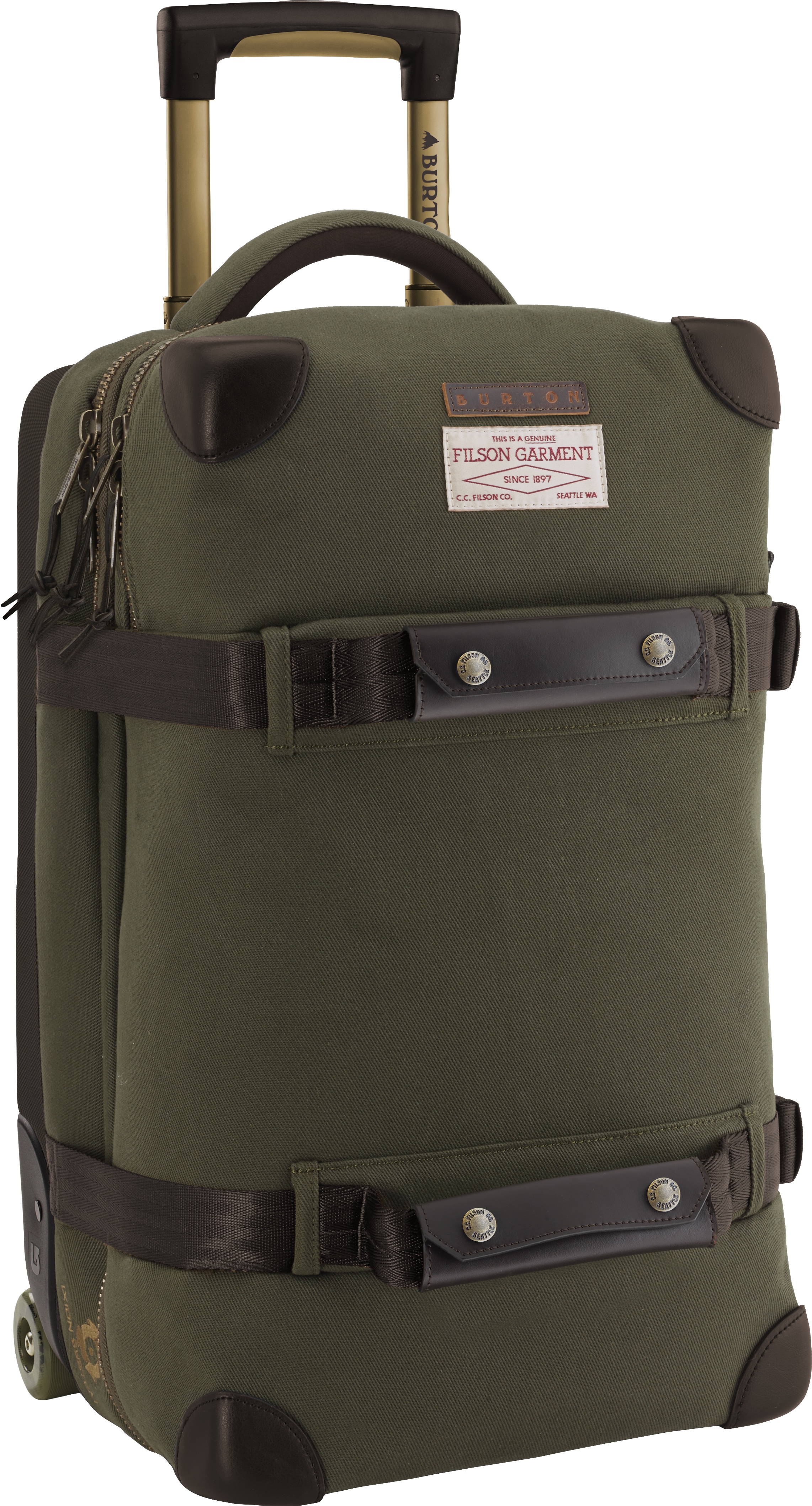 Burton x Filson® Wheelie Flight Deck Travel Bag, $400