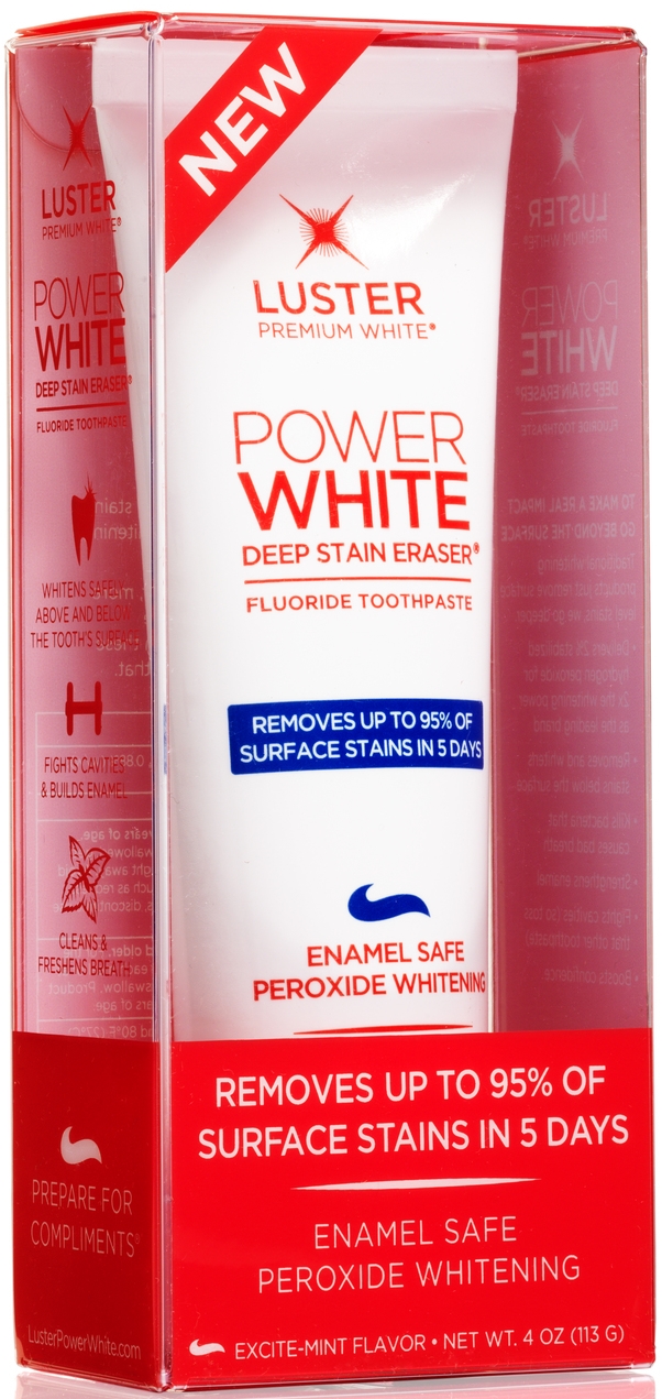 Luster Premium White Power White Deep Stain Eraser® Fluoride Toothpaste, $7