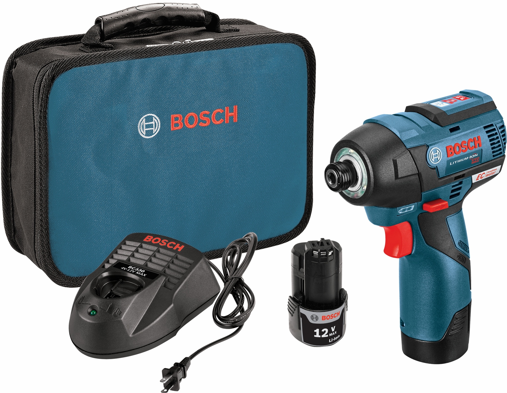 Bosch PS42-02 12V Max EC Brushless Impact Driver Kit, $169