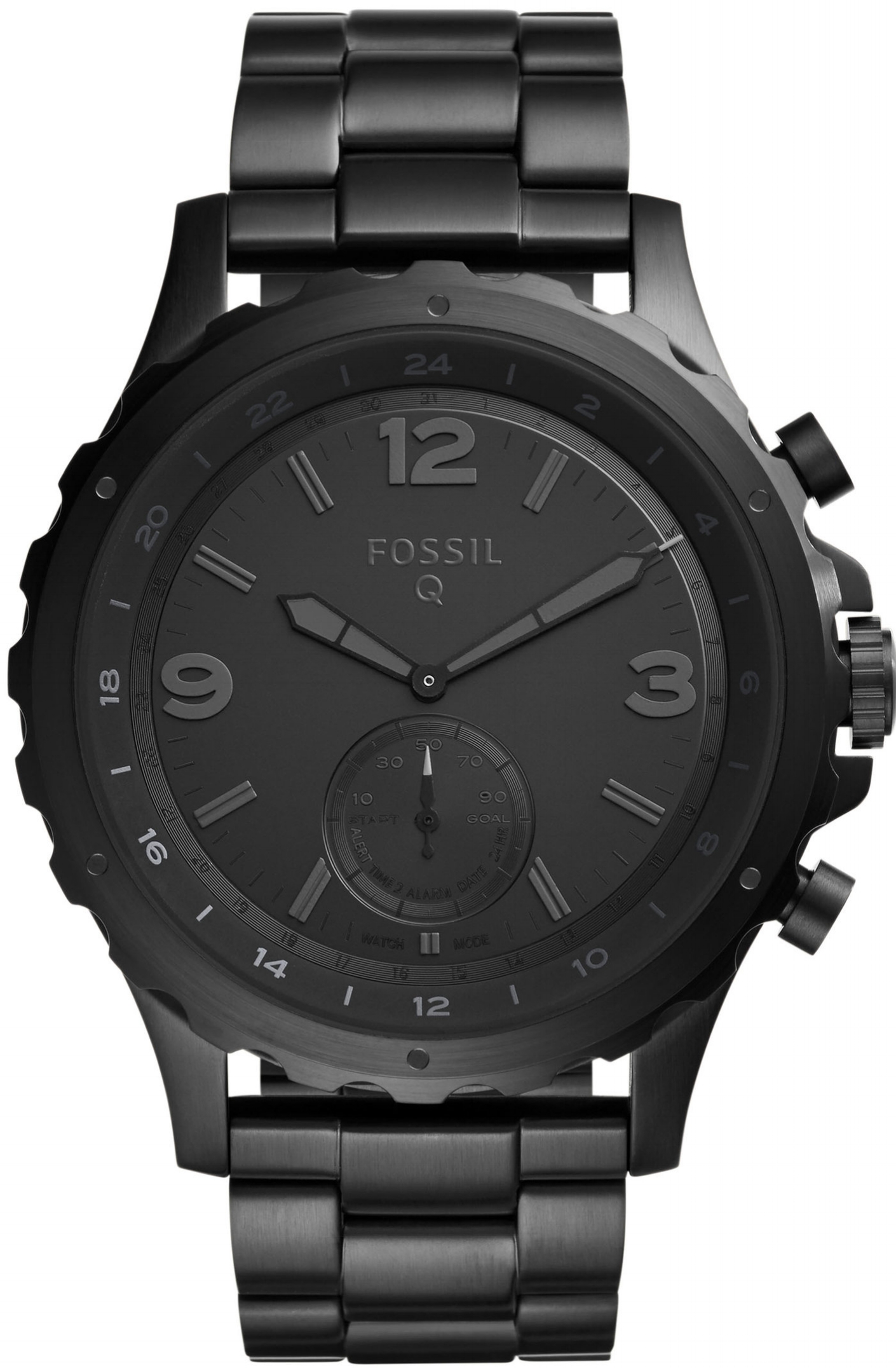 Fossil Q Nate Hybrid Black Stainless Steel Smartwatch, $215