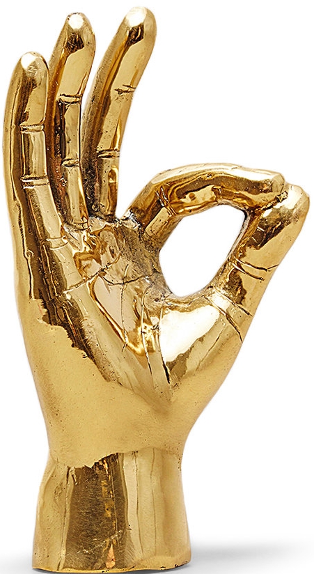 Kenneth Cole Brass 'A-Ok' Sculpture, $225