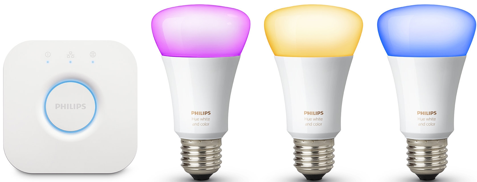 Philips Hue White and Color Ambiance A19 Starter Kit at Bed Bath & Beyond, $199.99