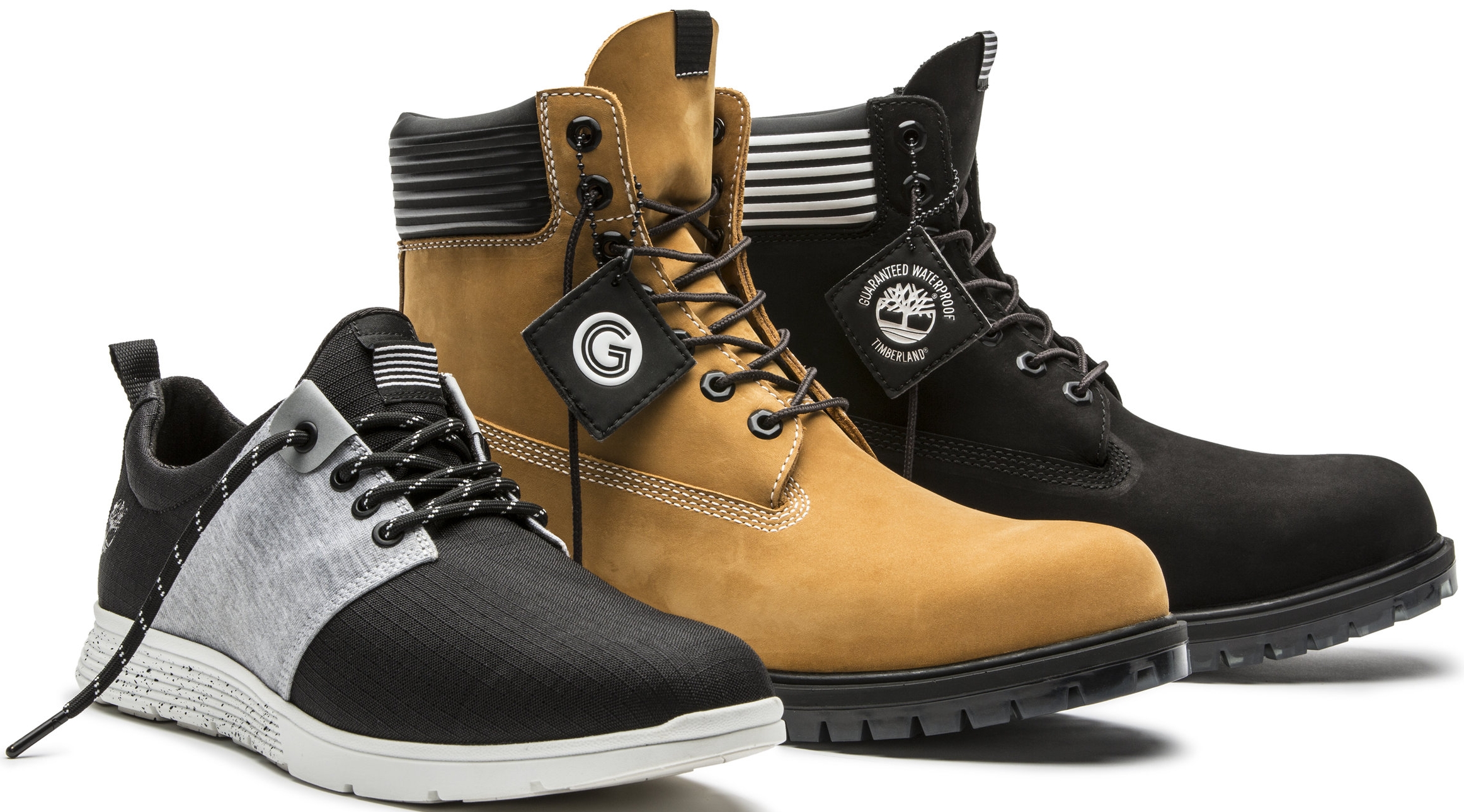 Grungy Gentleman x Timberland, (Boots) $240, (Sneakers) $110