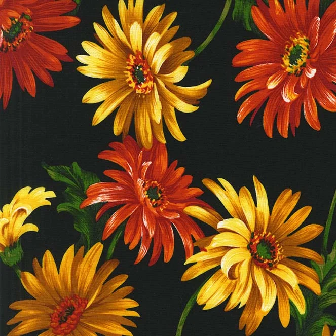 Red and Yellow on Stems - Black