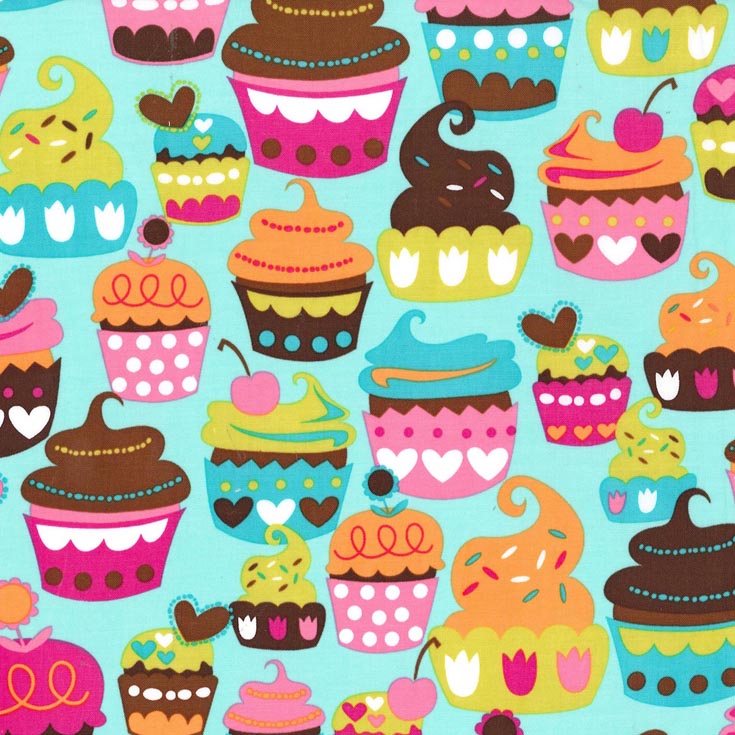 Cartoon Cupcakes - Blue