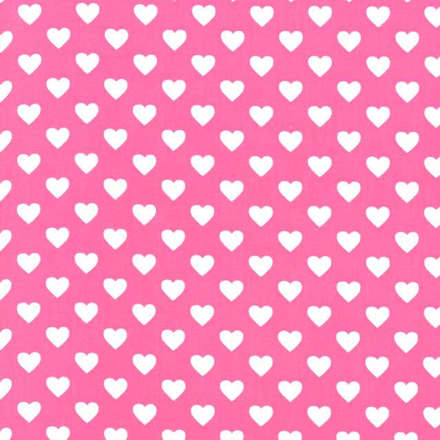 Polka Hearts - Raspberry