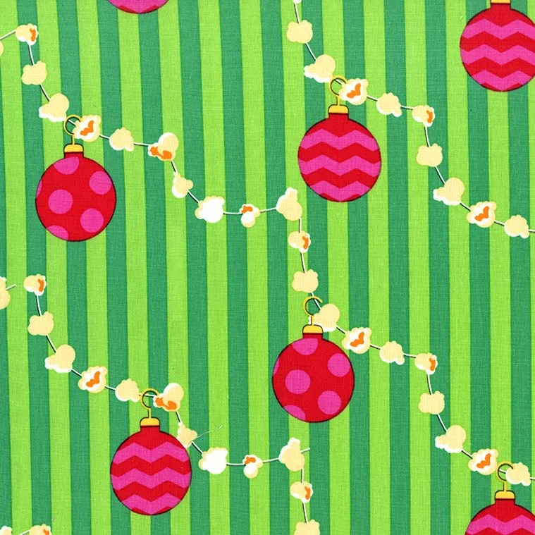 Polka Dot Ornaments - Green
