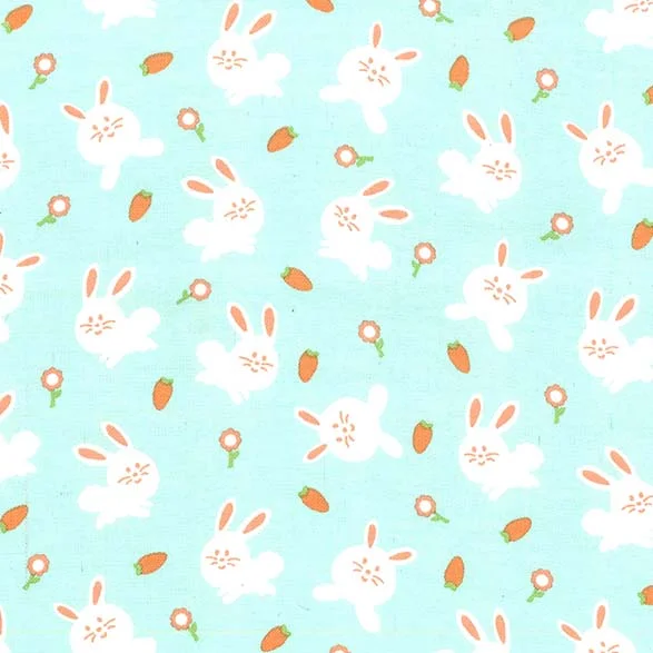 Whimsical Bunnies - Aqua
