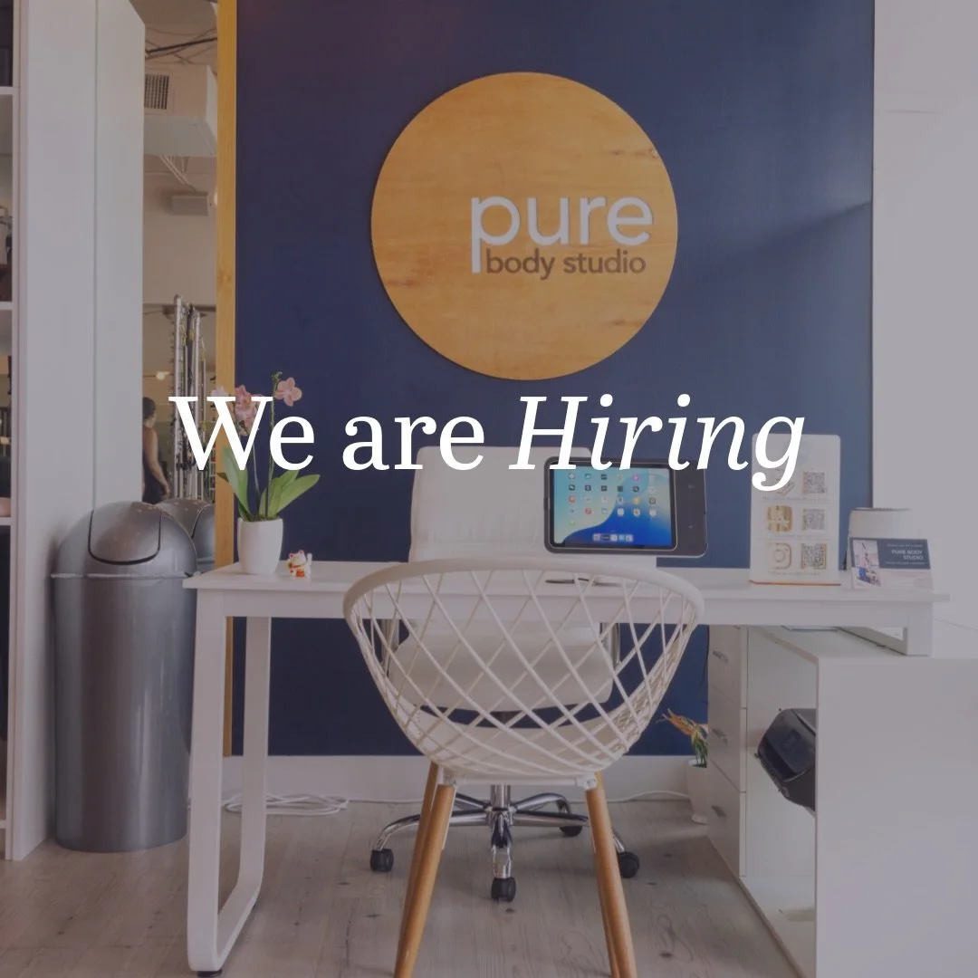 Join the amazing team at Pure Body Studio. We are currently hiring for a Studio Administrator.

The perfect opportunity for someone who loves wellness, people, organization, and being part of an uplifting environment.

✔️ Amazing hours✔️ Positive, te
