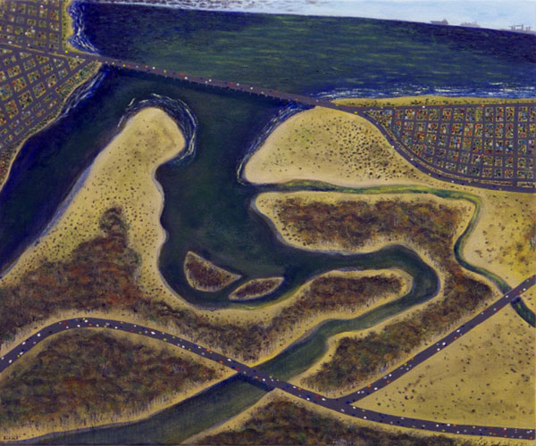 The river, the inlet and the bay </br>2014 oil on canvas </br>50x60cm