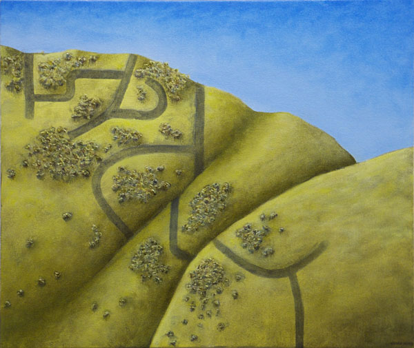 The green hills </br>2013 oil on canvas </br>50x60cm