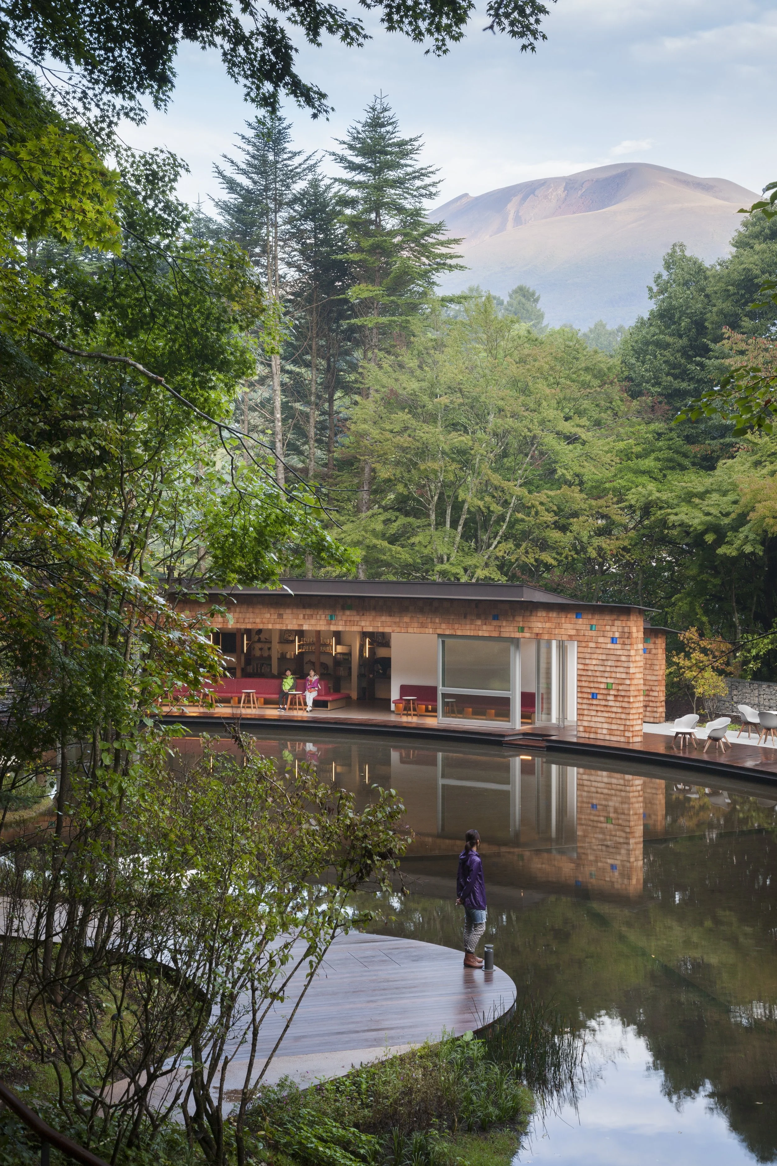 Location - Hoshinoya Resort Karuizawa, Nagano Prefecture Principal Use - Ice Rink Clubhouse and Nature Trail Visitors Centre Total Floor Area - 85.57 sqm