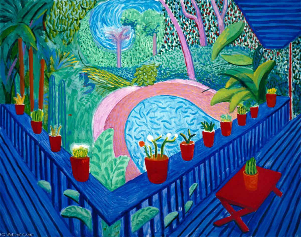 David Hockney: Red Pots in The Garden (2000). 
